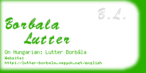 borbala lutter business card